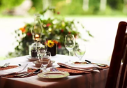 Served table in Chateau du Bedat